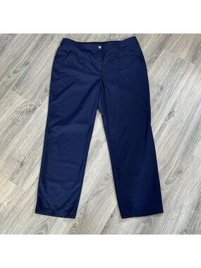 Weekends By Chico's Pants Womens 2 Short Blue Twill Chino Straight Leg Stretch